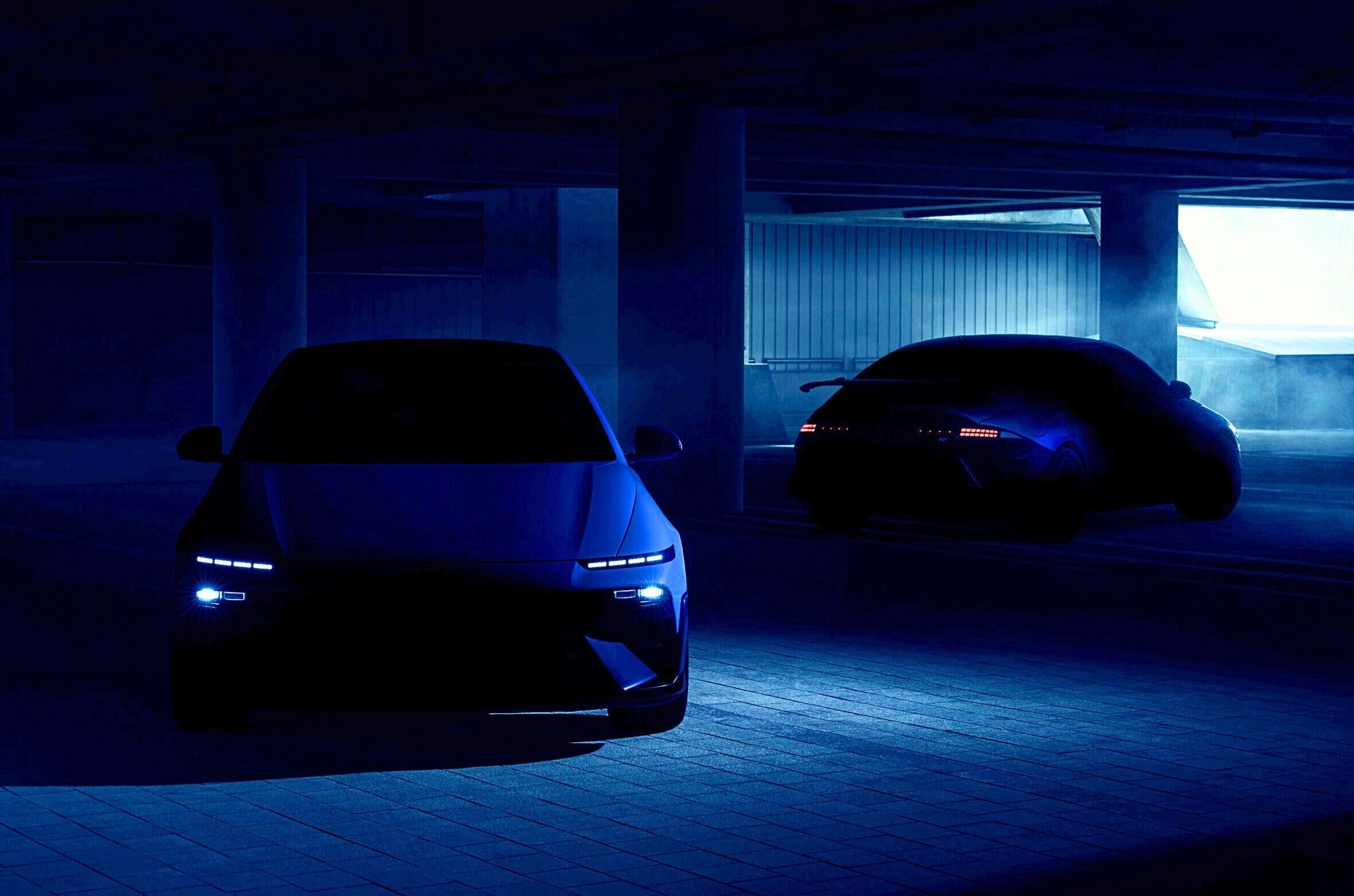 Hyundai Ioniq 6 N front and back exterior shot